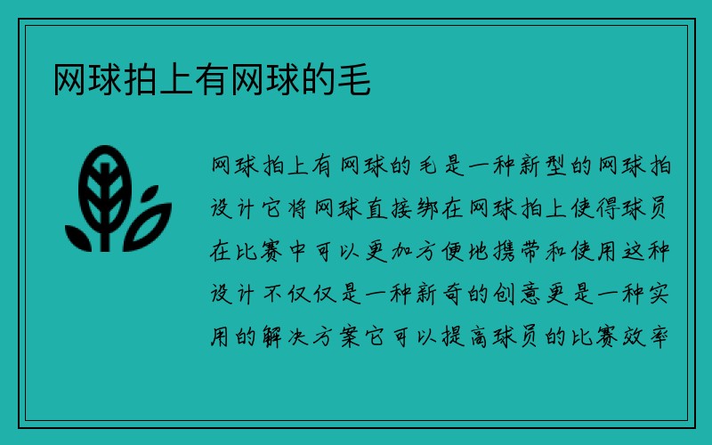 网球拍上有网球的毛