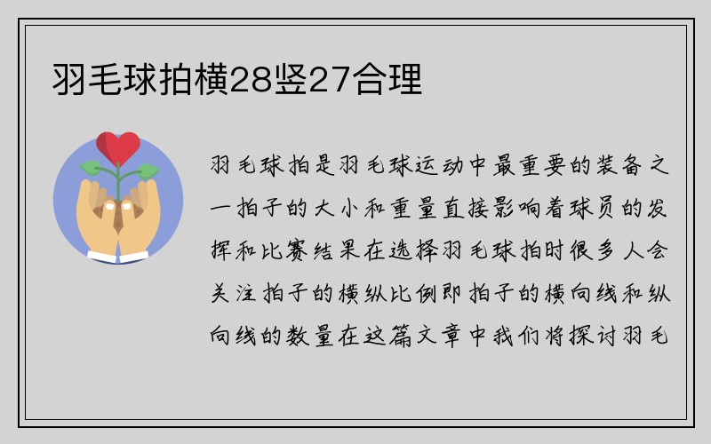 羽毛球拍横28竖27合理